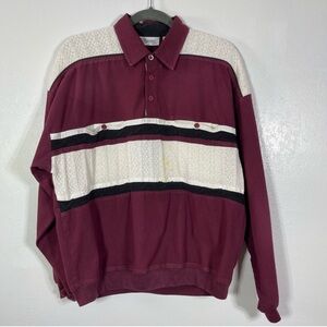 Alexxus Exclusive, Long Sleeve Polo Shirt. Size Large. Good used condition!